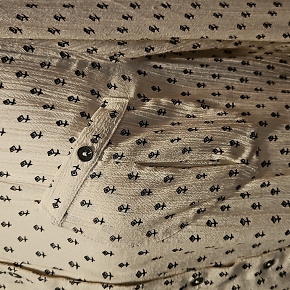 Free People | Cream Colored Tunic with Ancient Runes Pattern - Picture 7 of 9